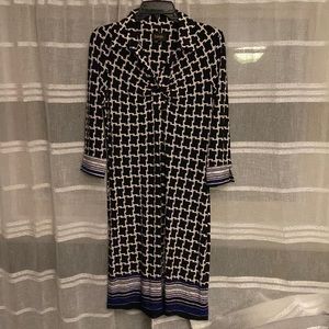 Black/ white dress 1/2 sleeves,  button collar. Size XS